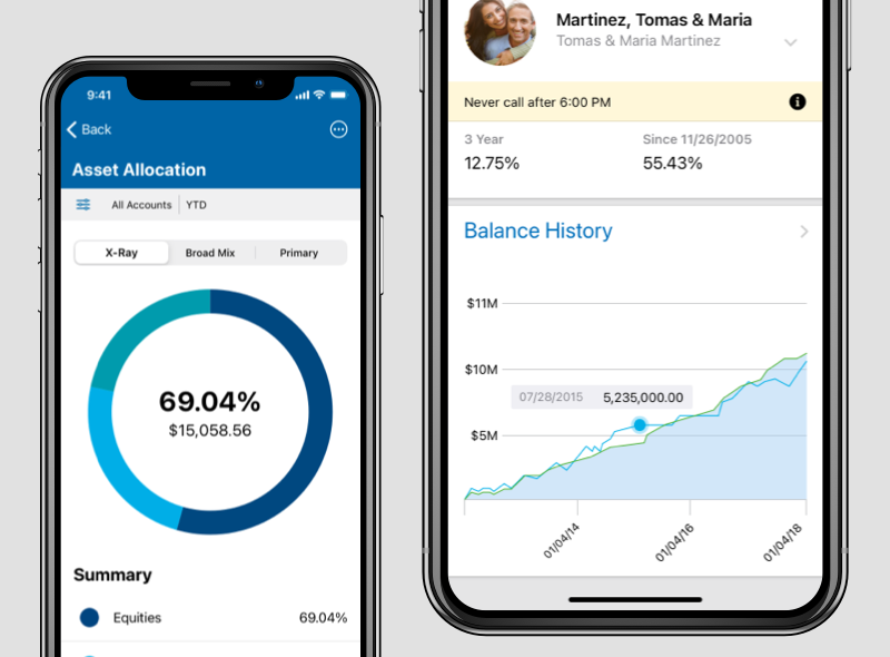 Mobile Asset Allocation Screenshot